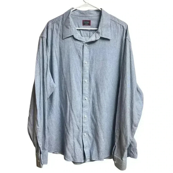 UNTUCKit Priam Men's Shirt Size XXXL Blue Long Sleeve Textured Button Down - Picture 1 of 10